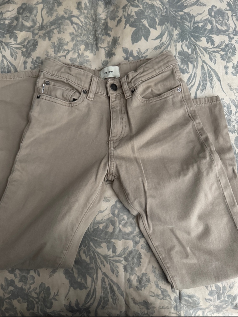 DL1961 Kids Slim Pants in Light Taupe